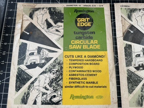 Lot of 2 Remington DuPont “Grit Edge” Tungsten Carbide Circular Saw Blades – 10”