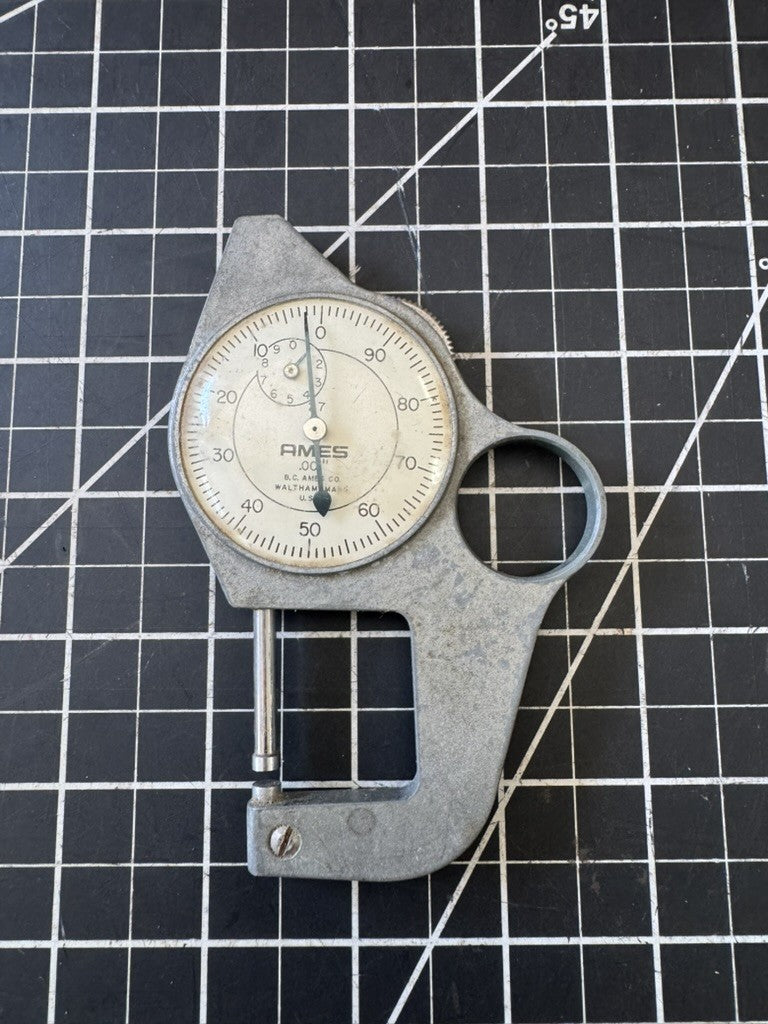 Vintage B.C. Ames Co. 516S Pocket Thickness Gauge Dial Micrometer