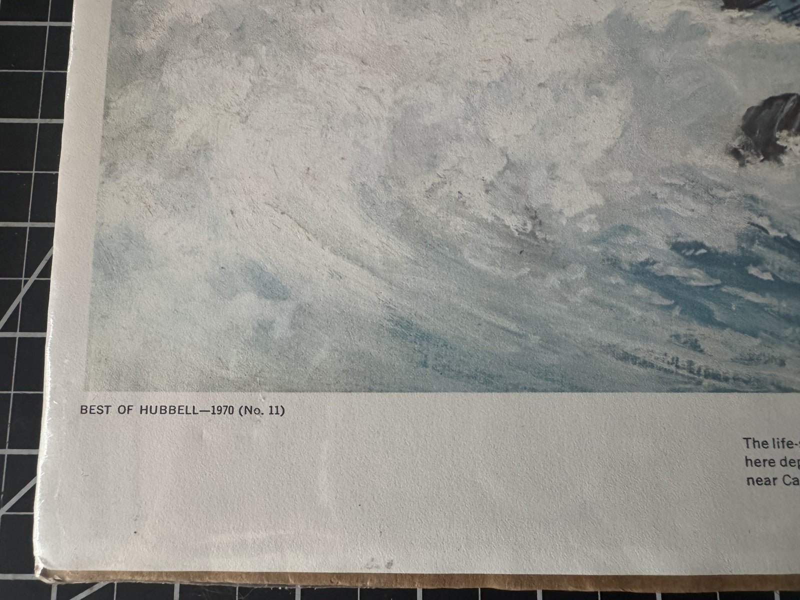 1970 "Life Line From The Sky" Military Art Print by Hubbell VTG USMC Aviation