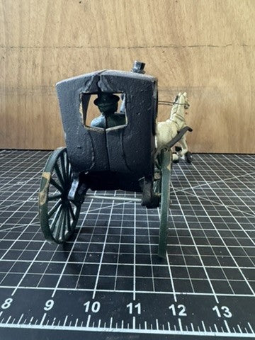 Vintage Antique Cast Iron Horse Drawn “Victoria” Carriage – 15 1/2”