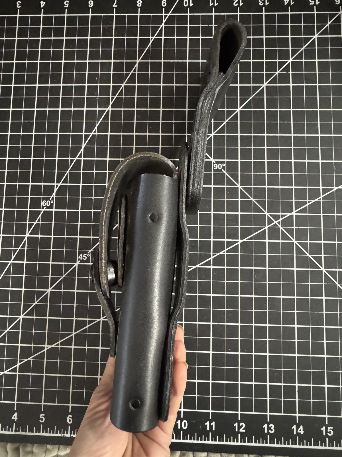 AKAH German Police Holster RT. HAND Marked 3-96 Black Heavy Leather Solid