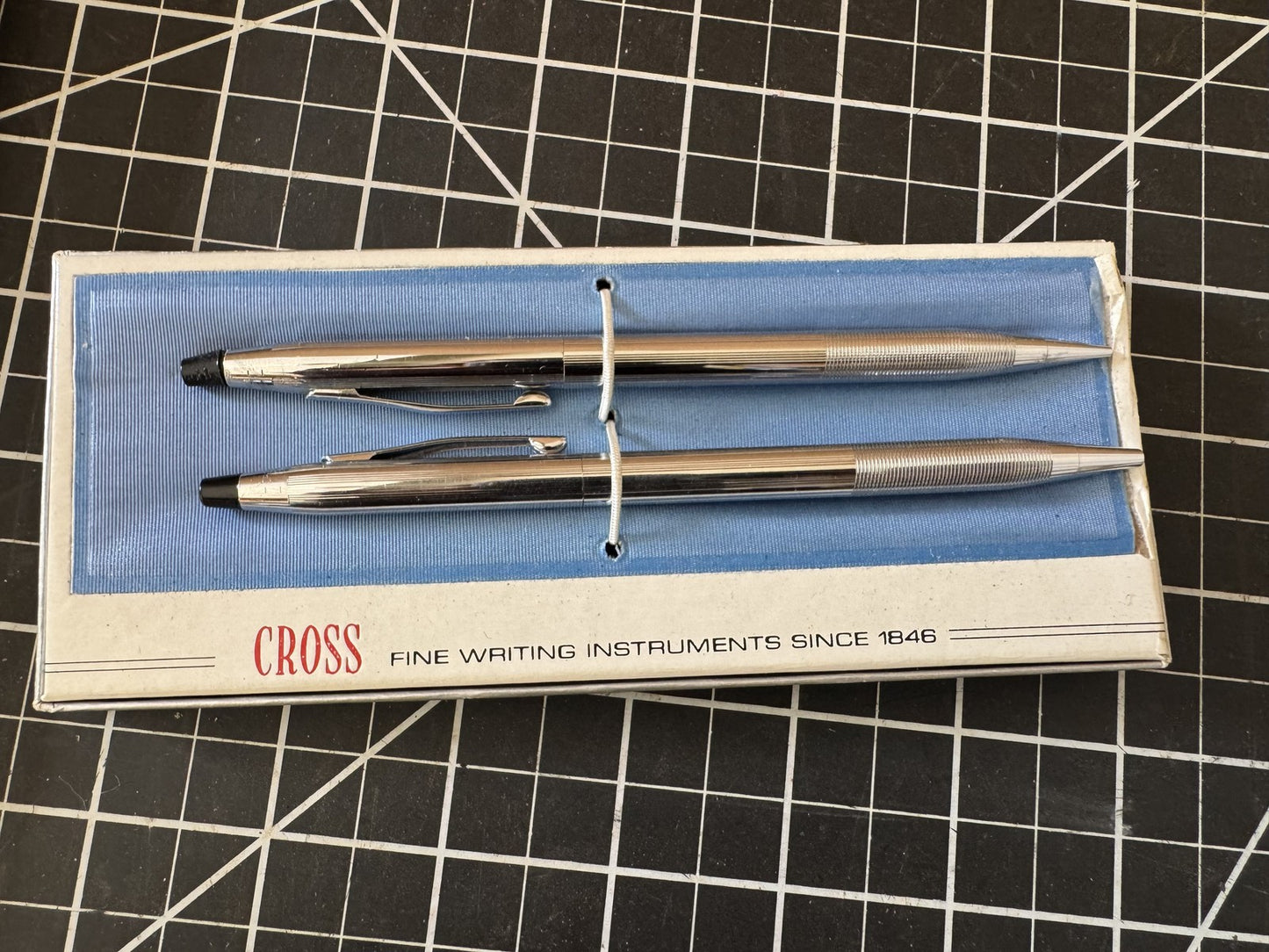 Cross 3501 Chrome Ball Pen & Pencil Set – Vintage, Made in USA