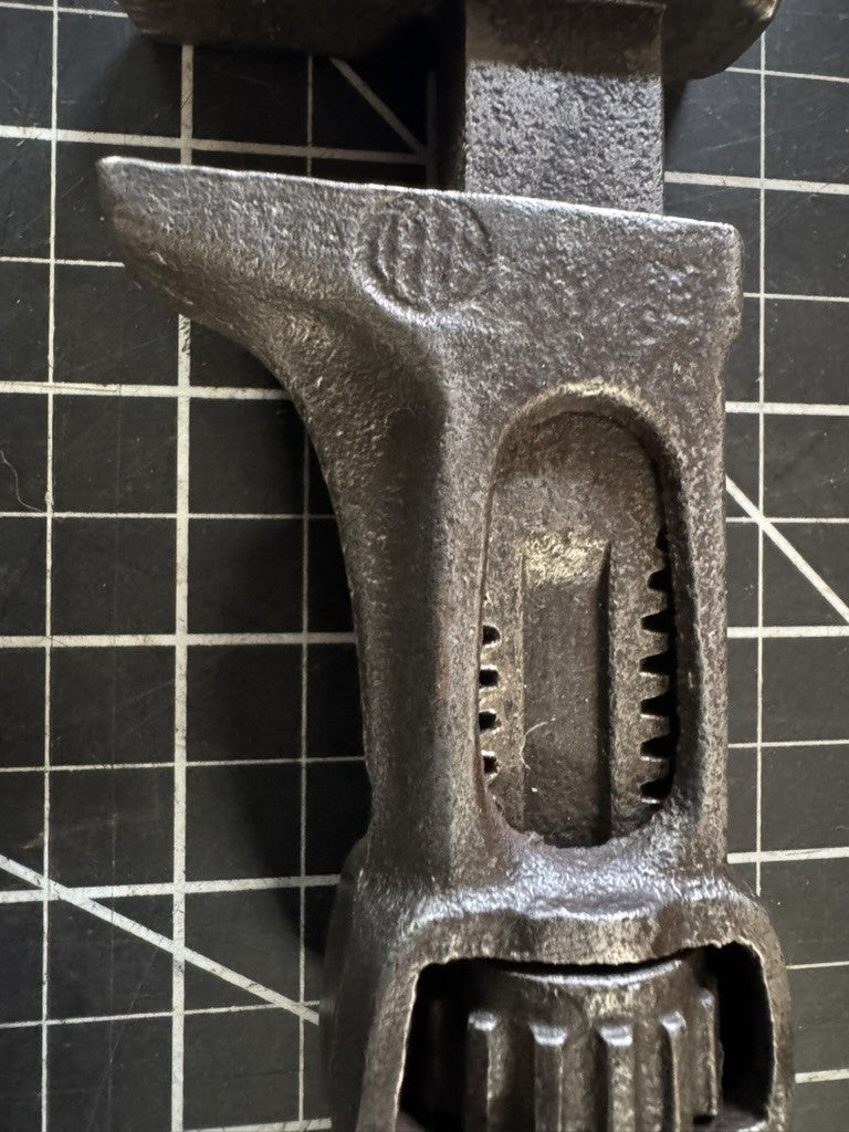 Antique International Harvester IHC 5E Adjustable Wrench – 9” – Sept 7, 1897
