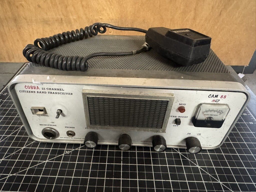 Cobra Cam 88 23-Channel CB Radio Transceiver w/ Microphone – Untested