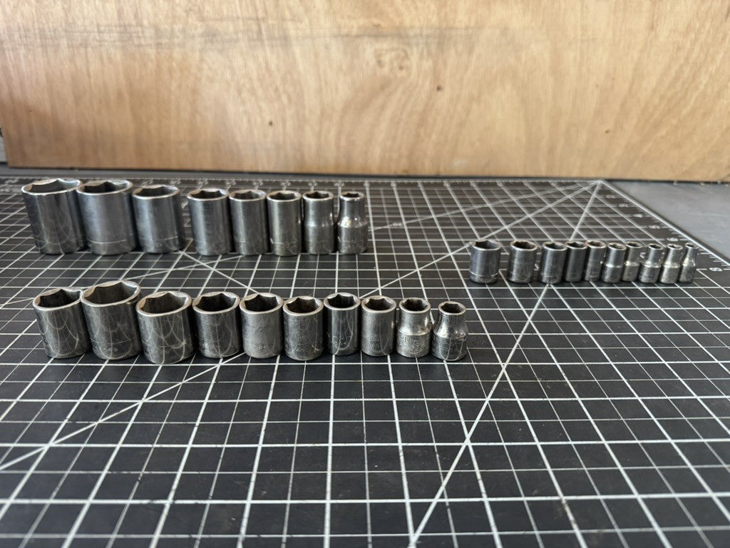 Vintage Craftsman G-Series Socket Set – SAE & Metric – 28pc – USA