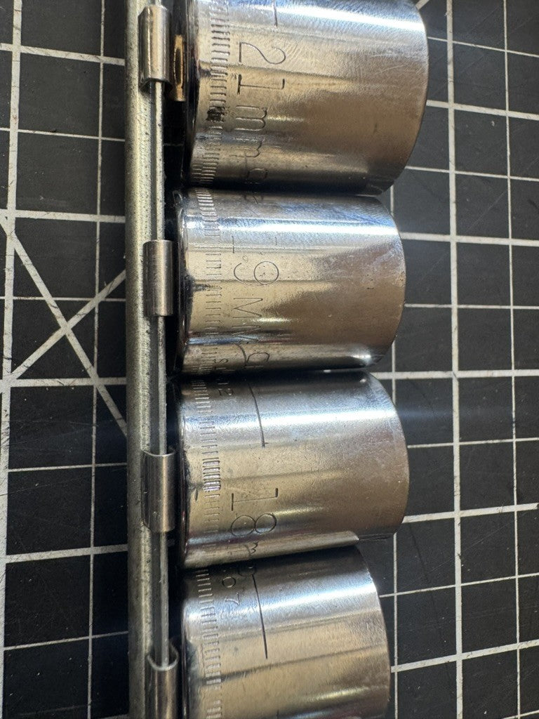Vintage Craftsman 12pc Metric Socket Set – 9mm to 21mm – USA