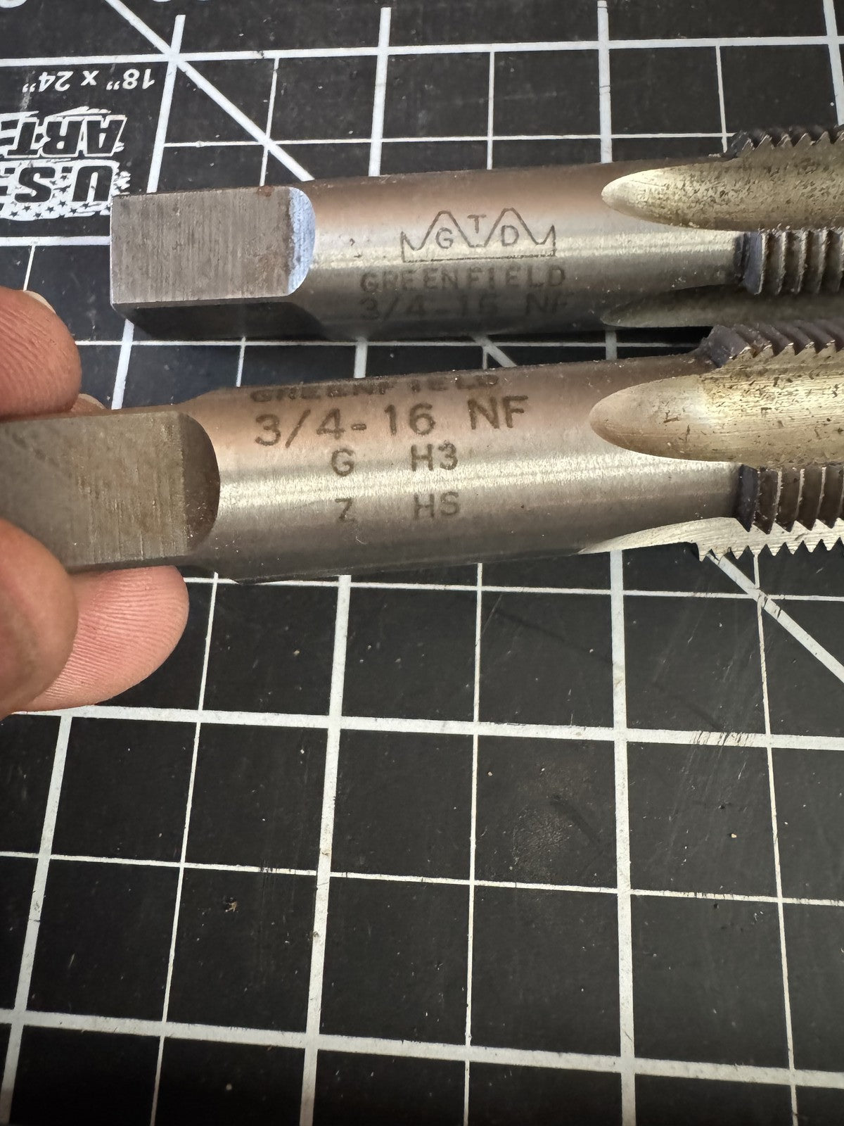 Lot of 37 Tap & Die Pieces – Greenfield, R&N, Pratt & Whitney, Morse