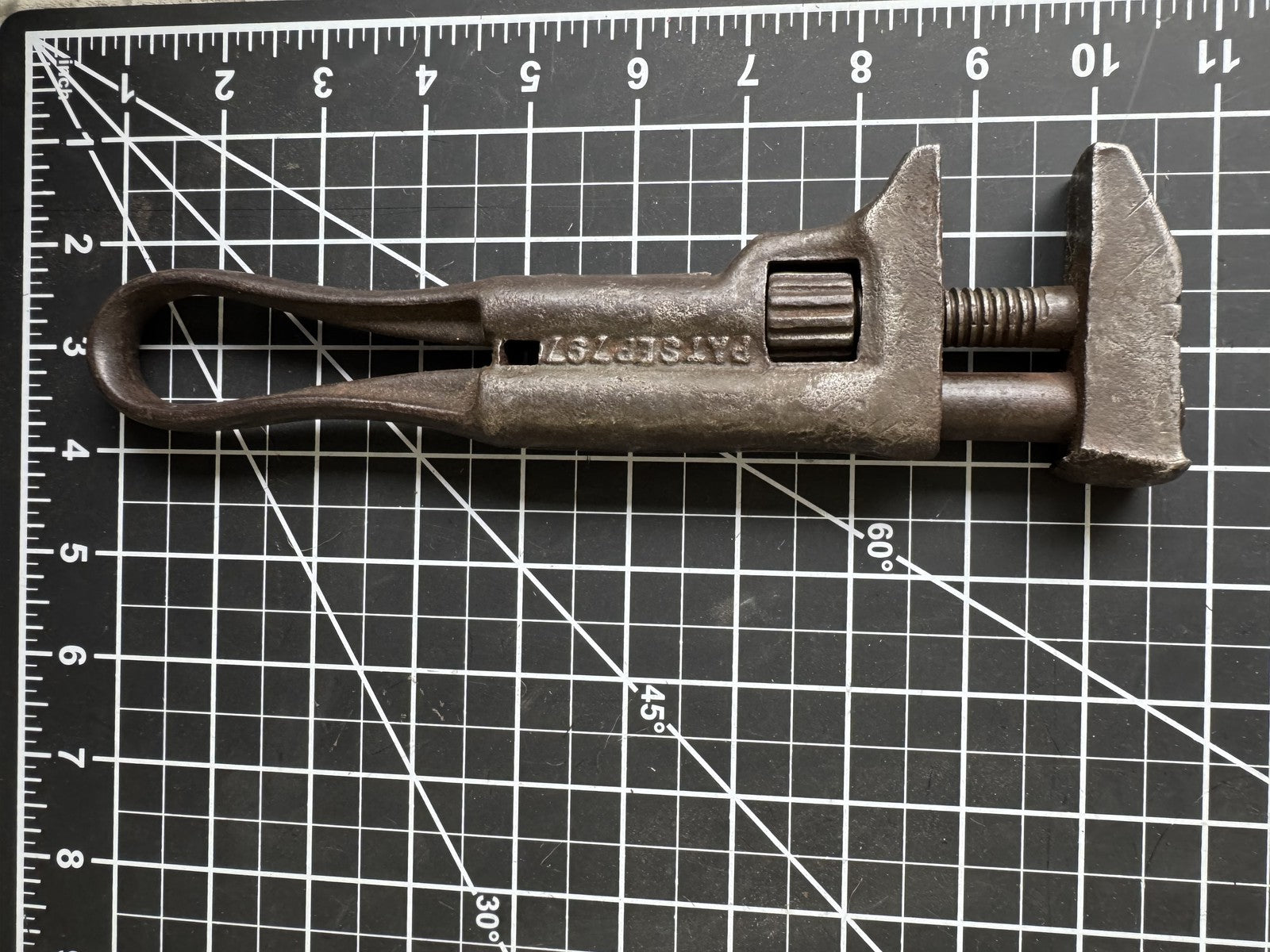 Antique International Harvester 8 1/2" Adjustable Wrench – IH 1897 Patent