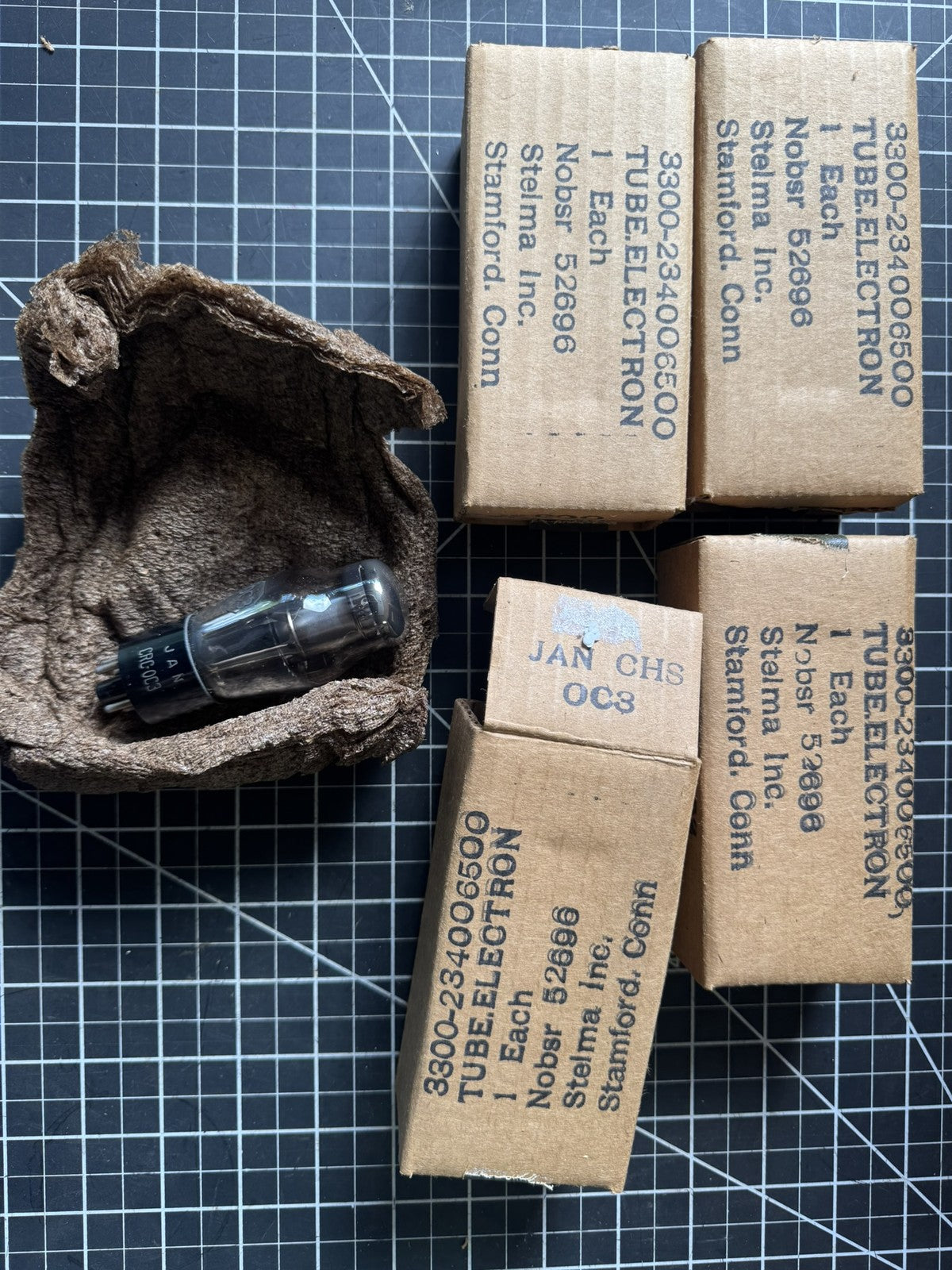 Matched Pair JAN 0C3 Radio Tubes – RCA & Sylvania –USA – 1952