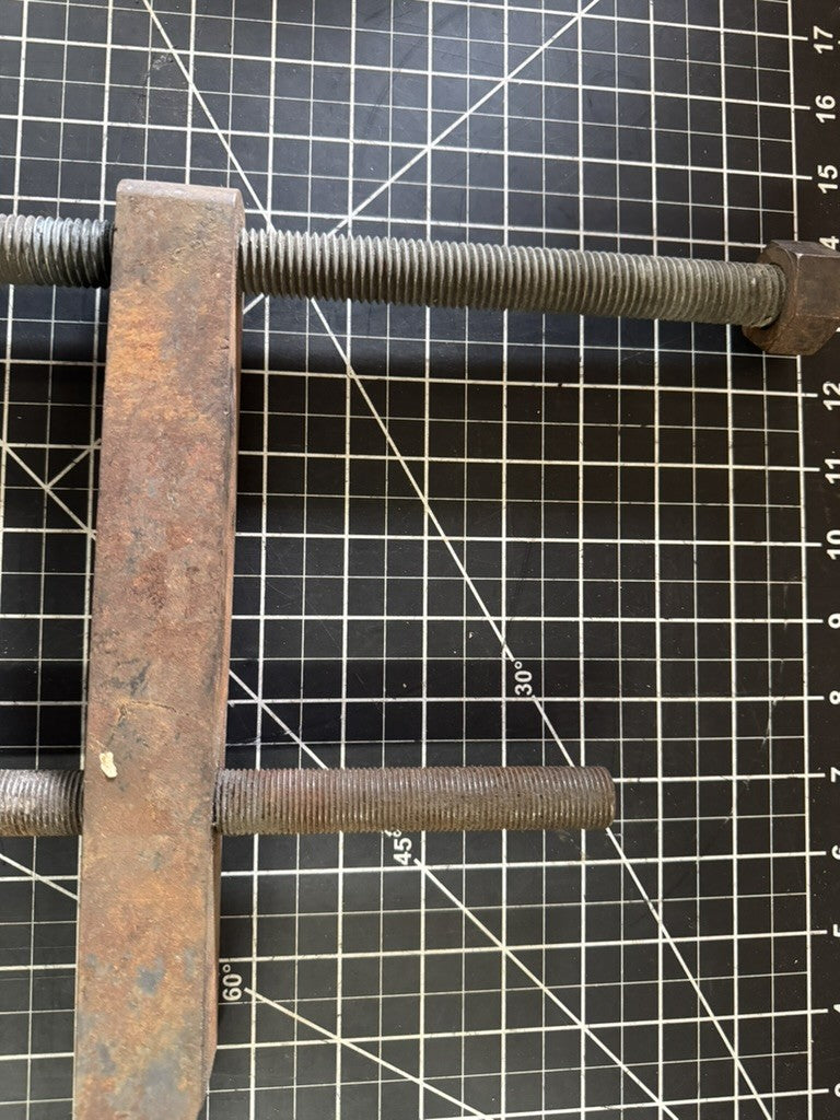 Large 14” Vintage Cast Iron Hand Screw Clamp – Heavy Duty Woodworking Tool