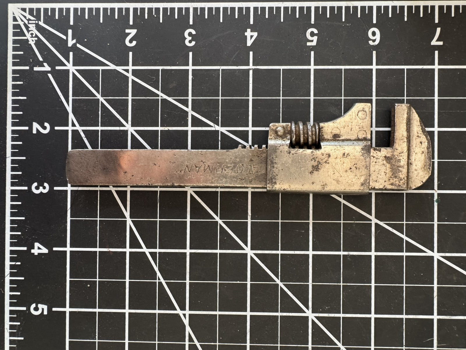 Vintage Frank Mossberg “Alderman” Adjustable Wrench 5" – Pat. 1900 & 1902 – USA