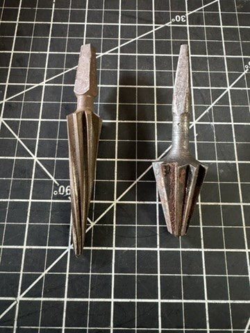 Lot of 2 Vintage Spiral Flute Repairman’s Reamer Bits – Craftsman & Unmarked