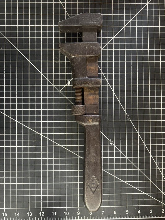 Antique W&B J.H. Williams 16” Adjustable Monkey Wrench – Railroad Special – USA