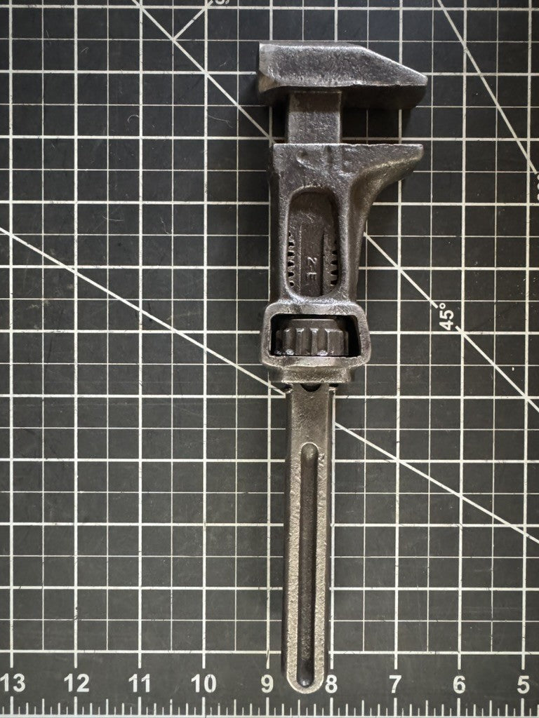 Antique International Harvester IHC 5E Adjustable Wrench – 9” – Sept 7, 1897