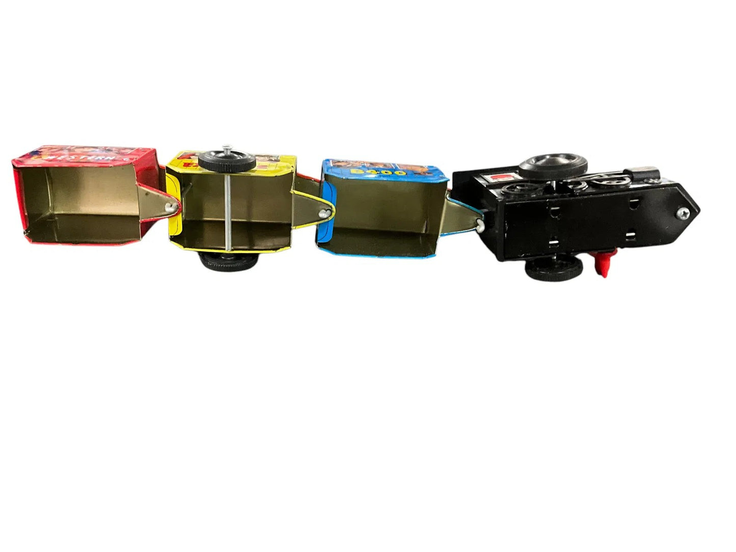 Two Wind-Up Trains and a Lithographed Tin Locomotive Vintage 1950's(?)