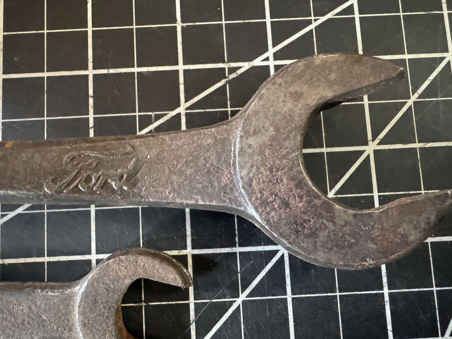 Lot of 5 Vintage Ford Tools – 3  Wrenches, 1 Double Open-End, 1 Combo Wrench