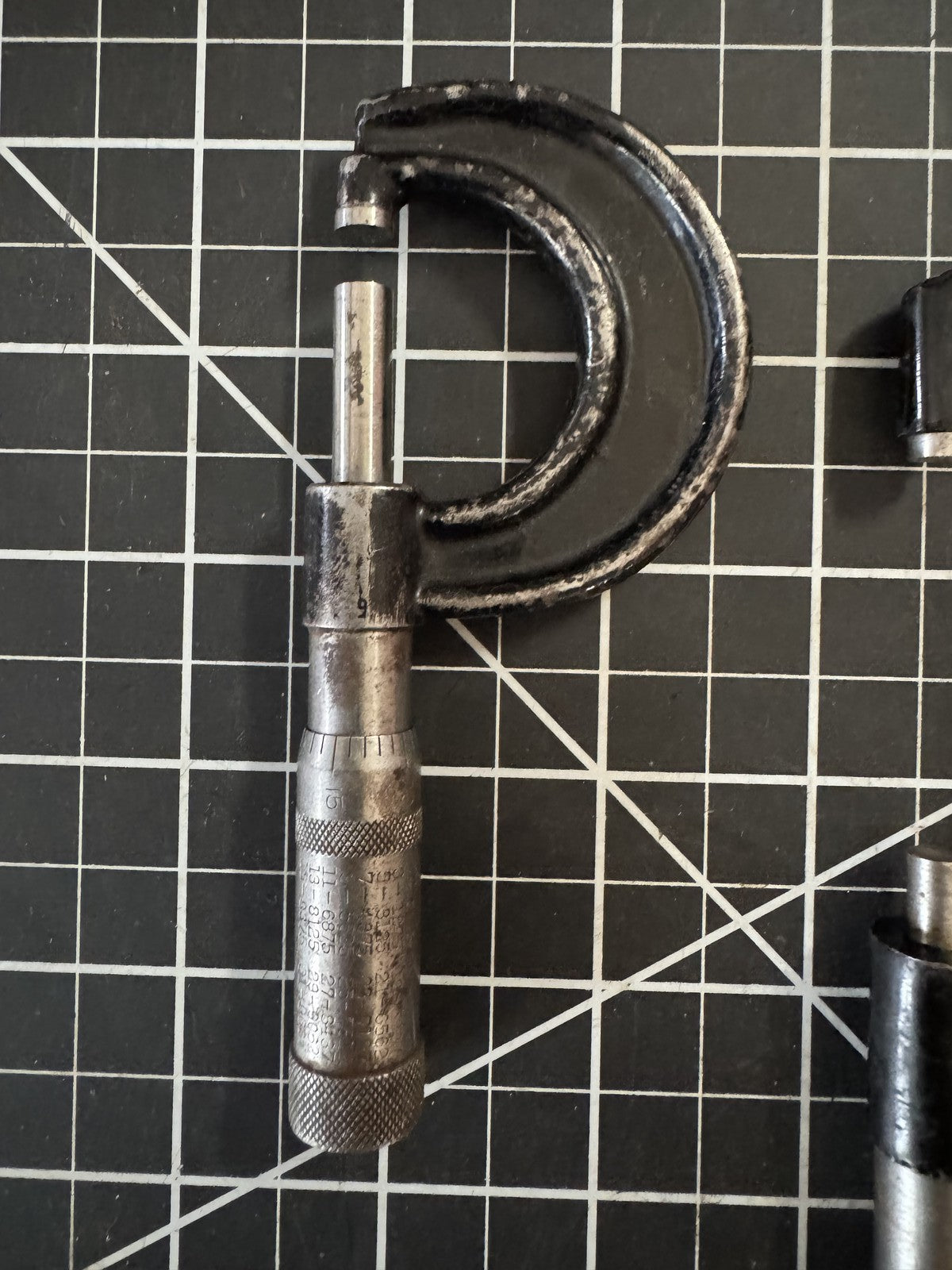 Lot of 2 Vintage Micrometers – JT Slocomb + Unmarked Large Machinist Tool