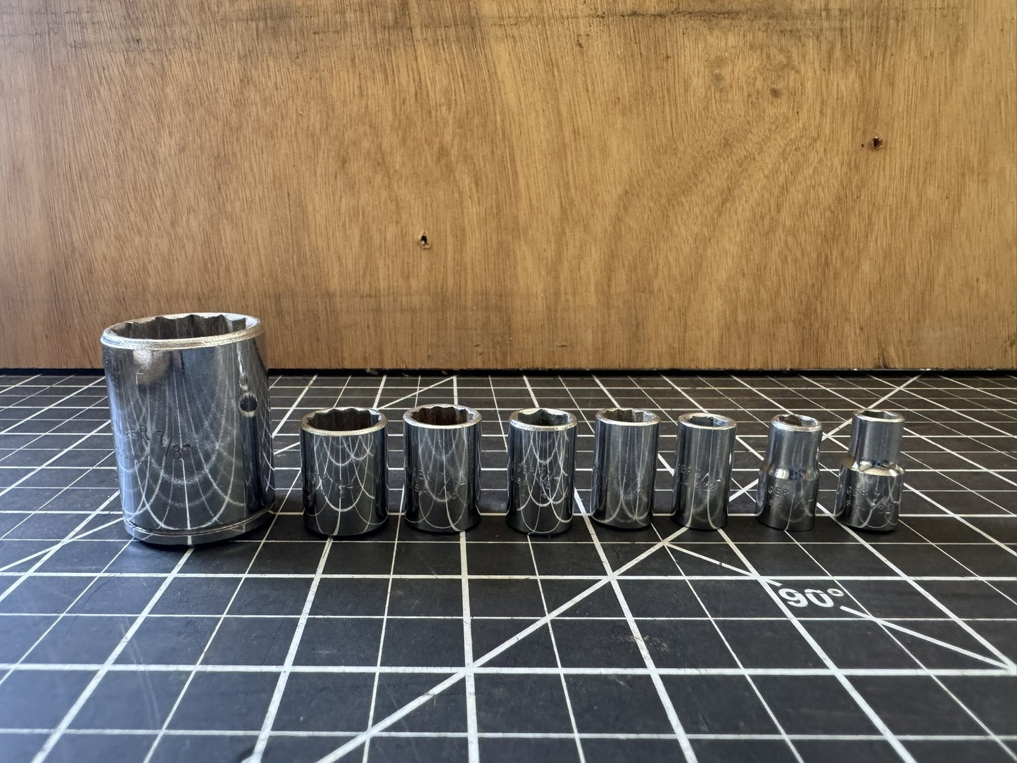 Vintage Challenger by Proto 8pc Socket Set – Mixed Sizes – USA