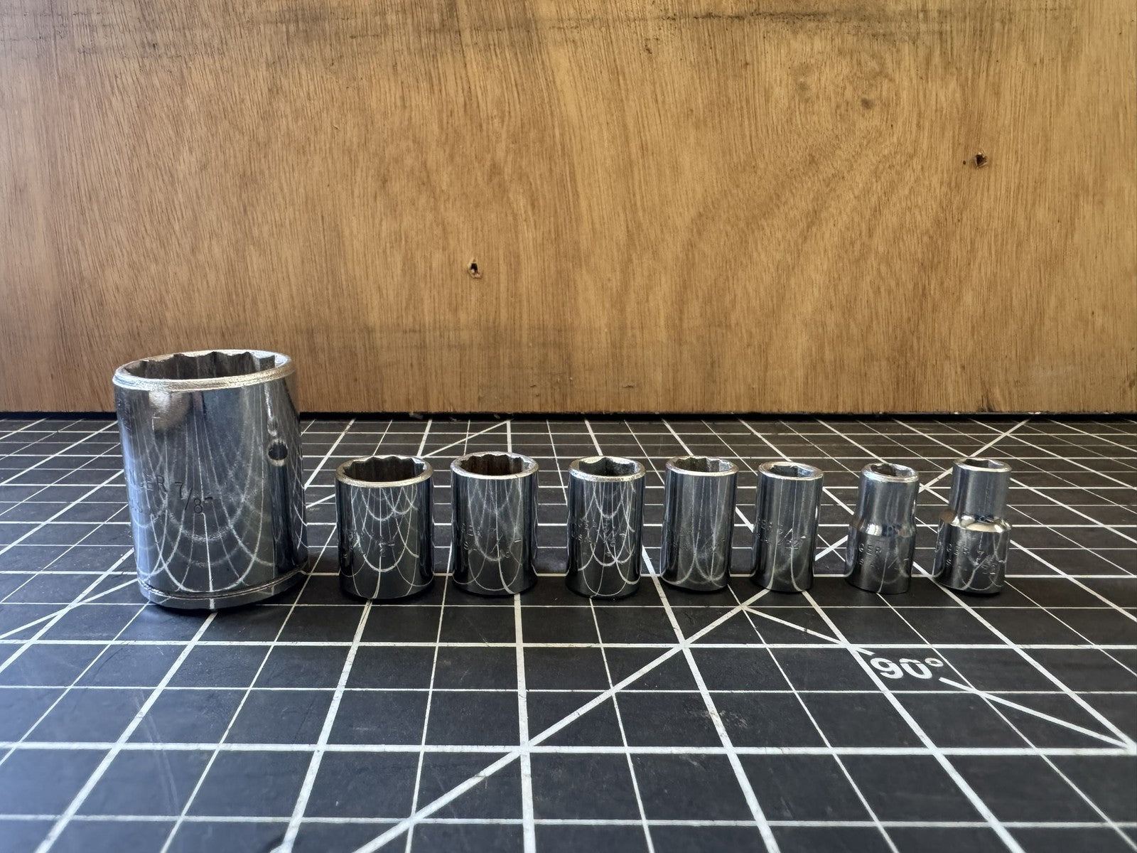 Vintage Challenger by Proto 8pc Socket Set – Mixed Sizes – USA