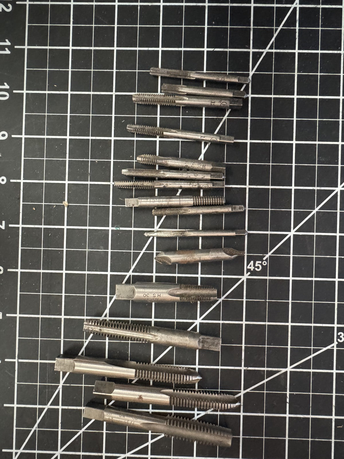 Lot of 37 Tap & Die Pieces – Greenfield, R&N, Pratt & Whitney, Morse