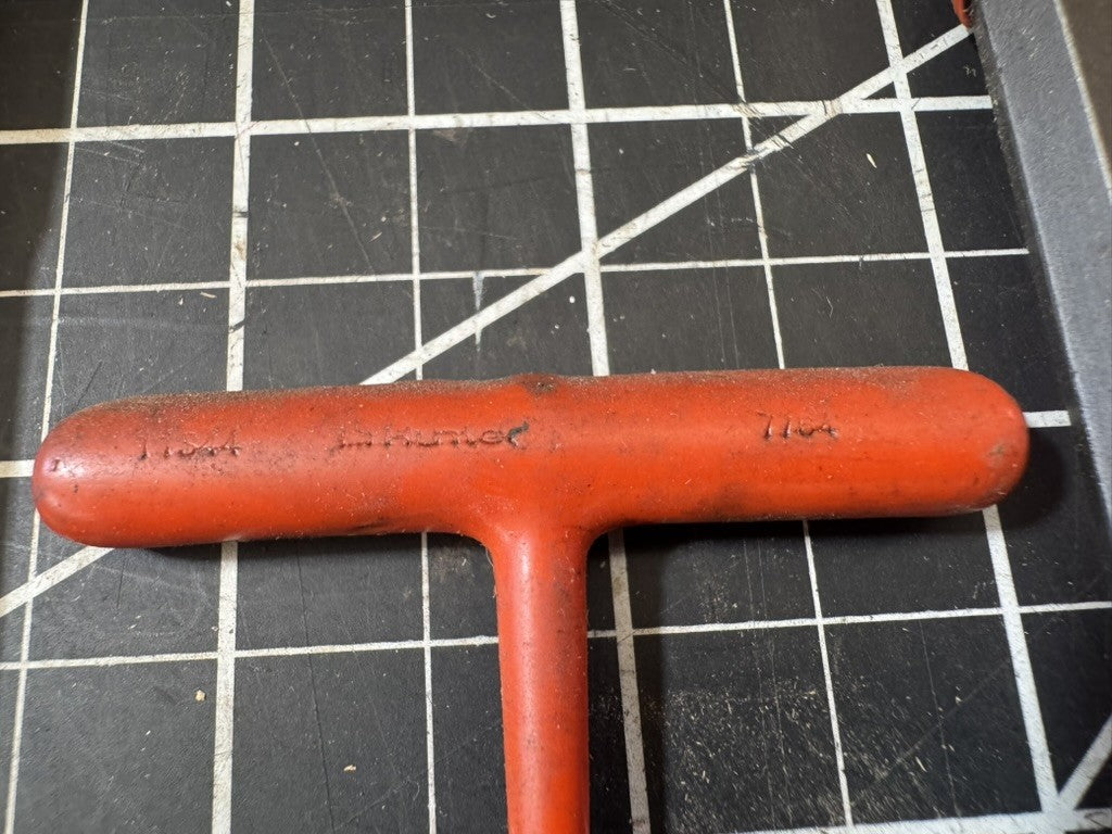 Vintage Hunter & Proto T-Handle Ball End Hex Key Set – Red Handles