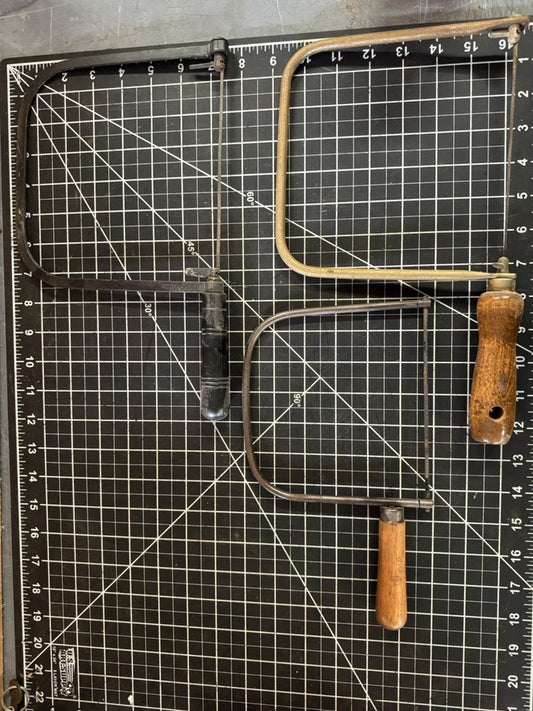 Lot of 3 Vintage Coping Saws – Wood Handles