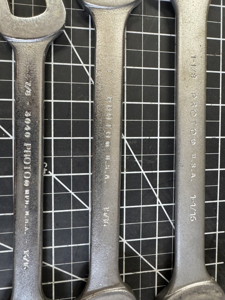 Proto Professional USA 10pc Double Open End Wrench Set – Offset, SAE Sizes