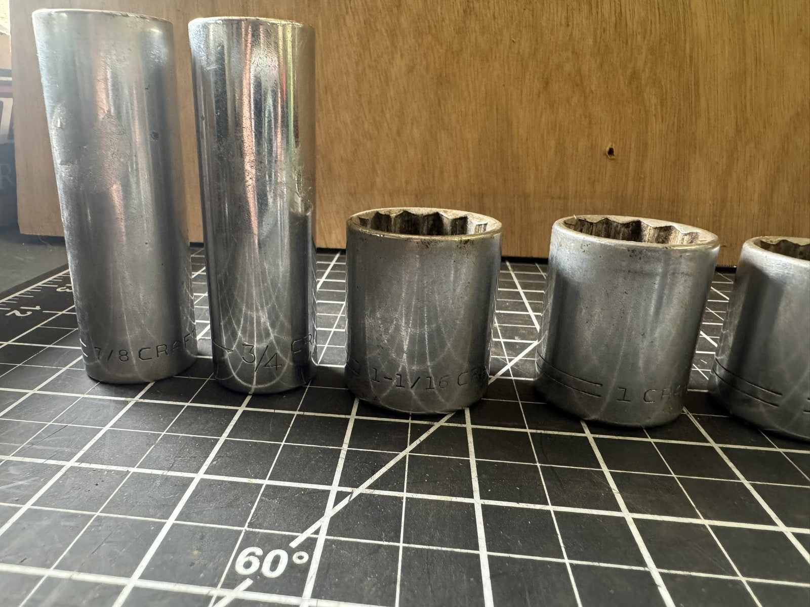 Lot of 20 Vintage Craftsman V Series Sockets – SAE Mix + Deep Sockets – USA