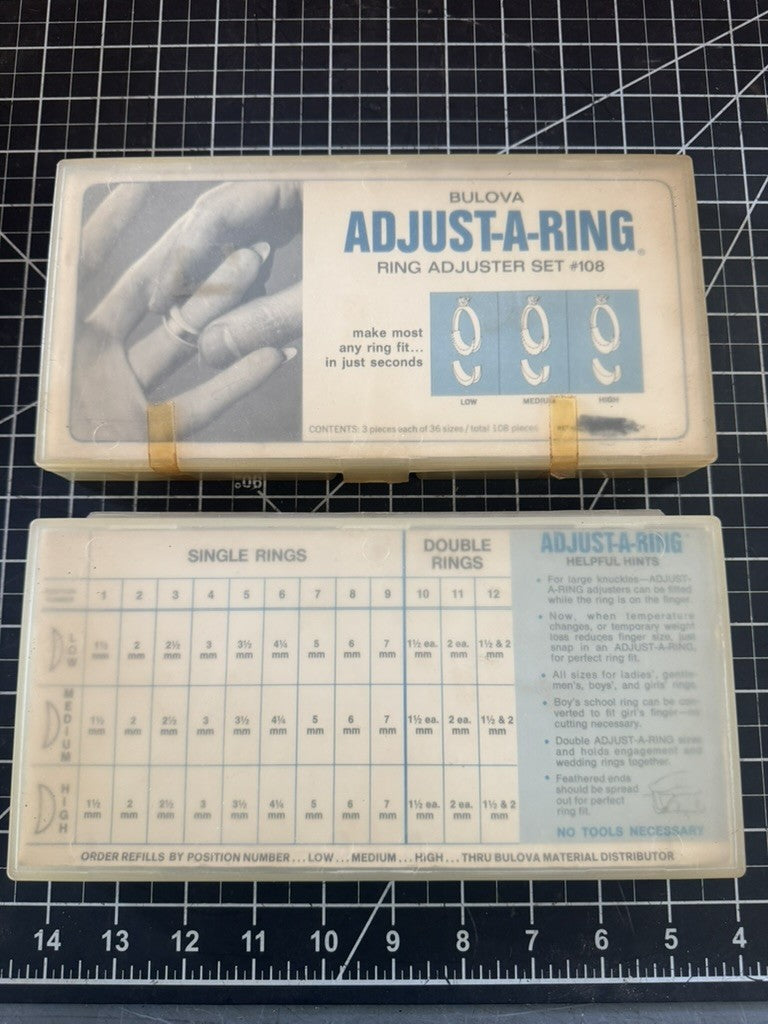Vintage Bulova Adjust-A-Ring Adjuster Set #108 – Single & Double Large Knuckles