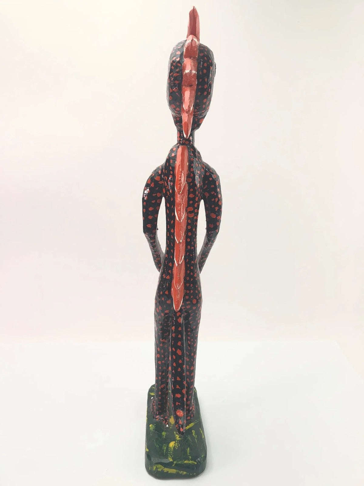 Freddy Acuna Costa Rican Folk Art Fertility Statue – Hand Carved Wood, 19”