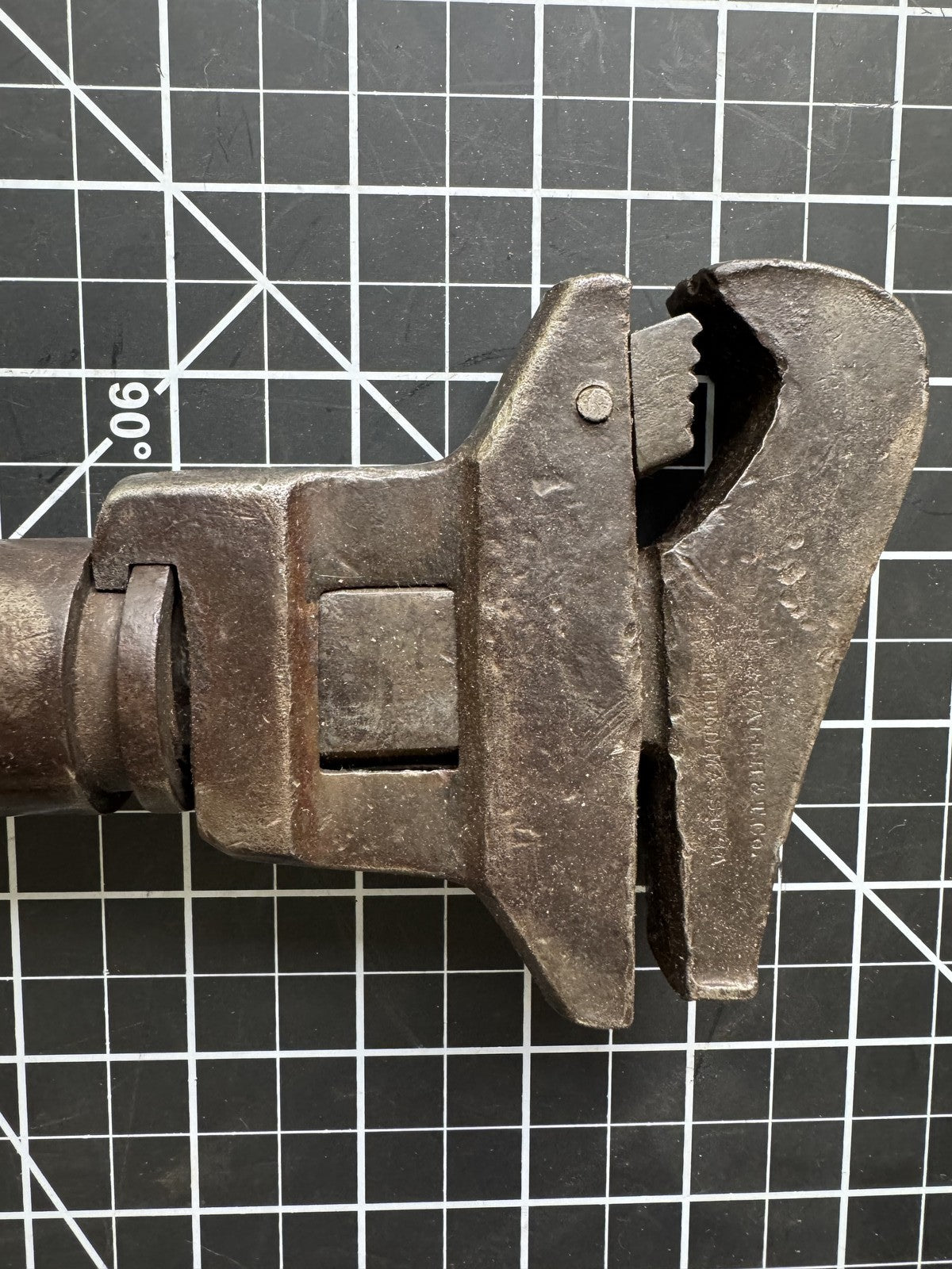 Antique Bemis & Call 12" Monkey Wrench – Springfield, Mass. Wood Handle