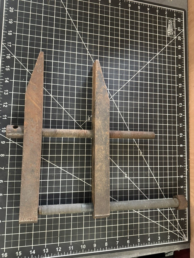 Large 14” Vintage Cast Iron Hand Screw Clamp – Heavy Duty Woodworking Tool