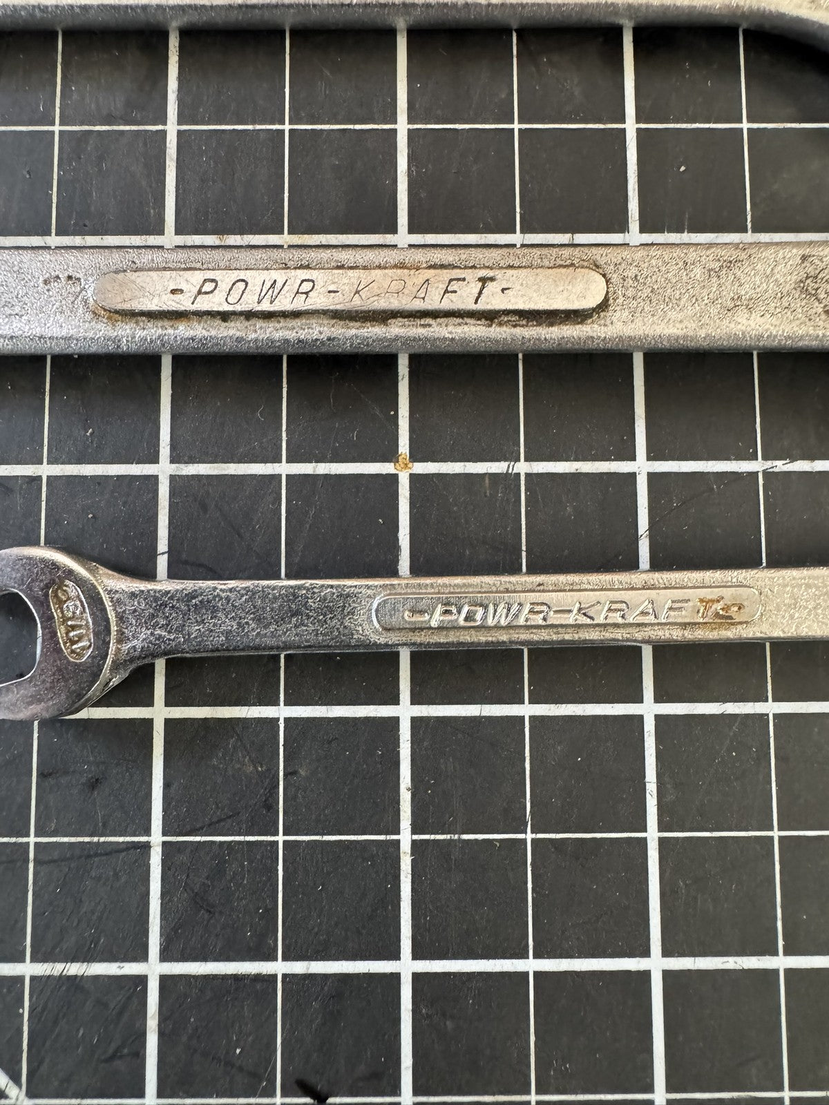Lot of 5 Vintage PowerKraft Wrenches – Combination & Double Open – USA