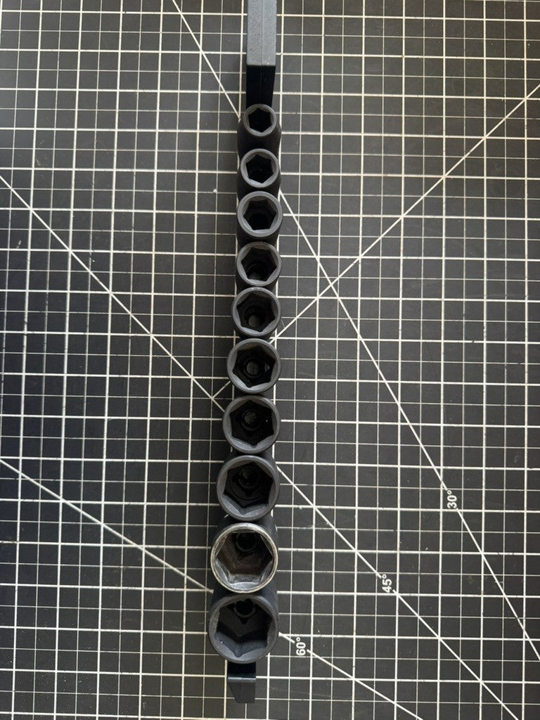 Pittsburgh 1/2” Drive 10pc Impact Socket Set – Item #67917 – Black Phosphate