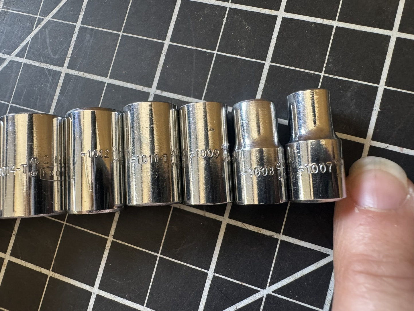 Vintage Challenger by Proto 8pc Socket Set – Mixed Sizes – USA