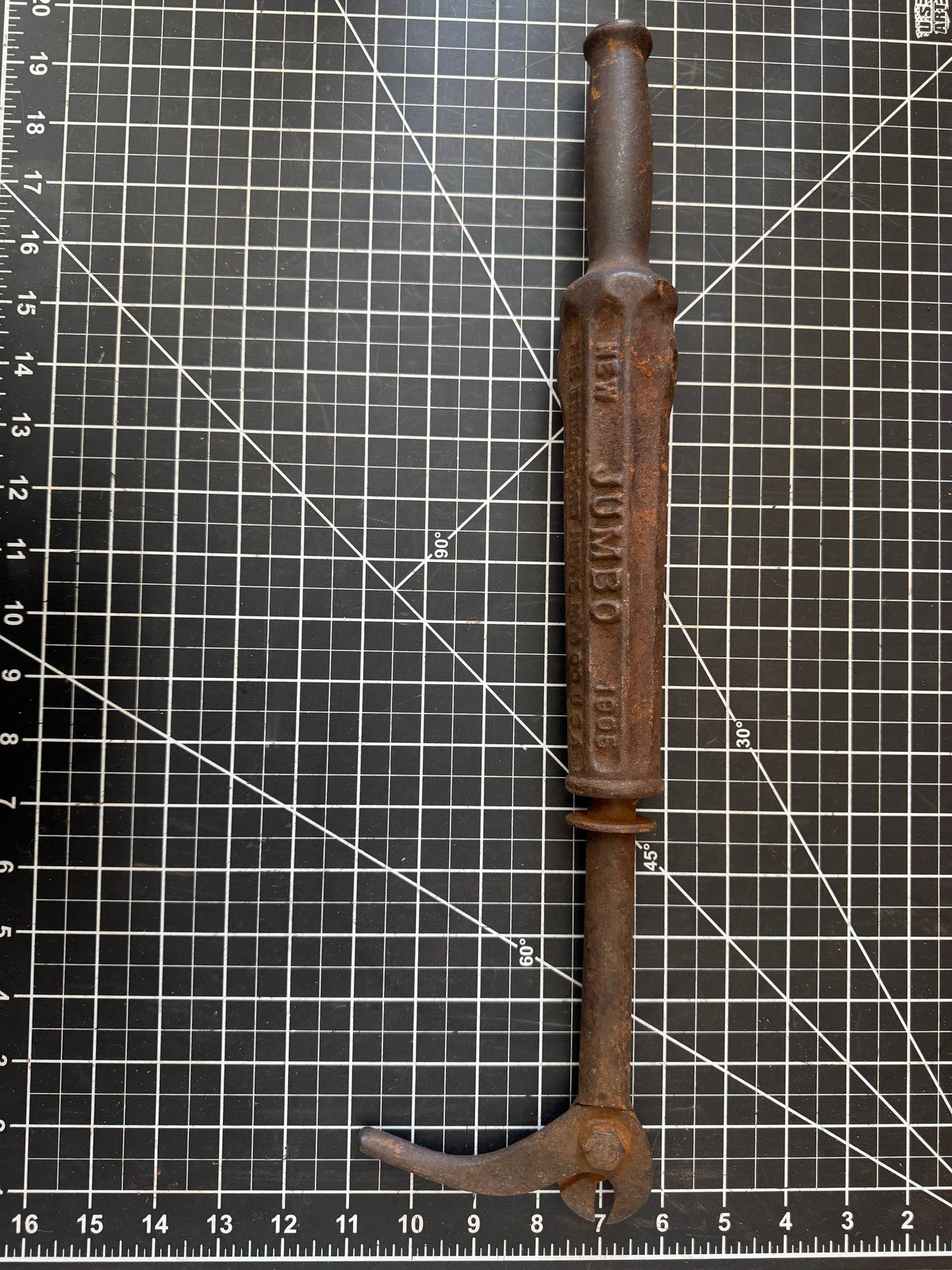 Antique 1905 “JUMBO” Nail Puller – Bridgeport HDWE MFG CORP, Cast Iron