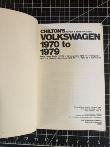 Chilton Volkswagen Repair & Tune-Up Guide 1970–1981 – #6837 Shop Manual