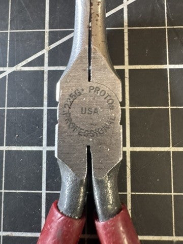 PROTO Professional 225G Bent Needle Nose Pliers – 6-5/16” – Serrated Jaws USA