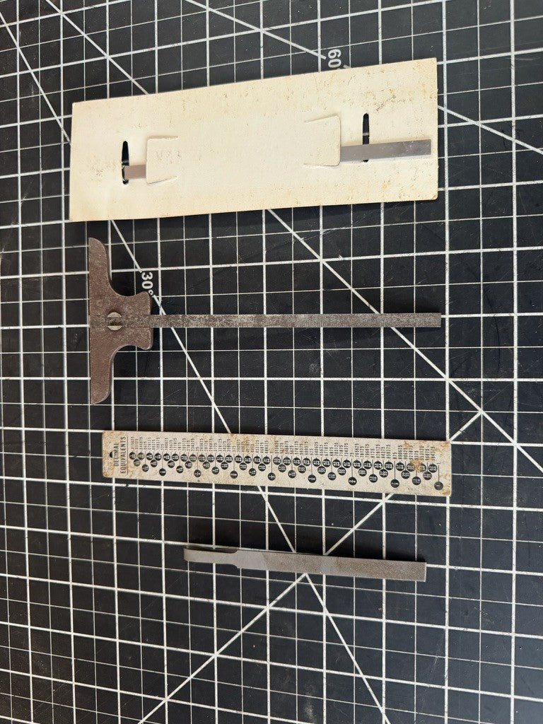 Lot of 4 Vintage Rulers – General No. 301, Niehoff Chicago, Goodell-Pratt 6”, Ad