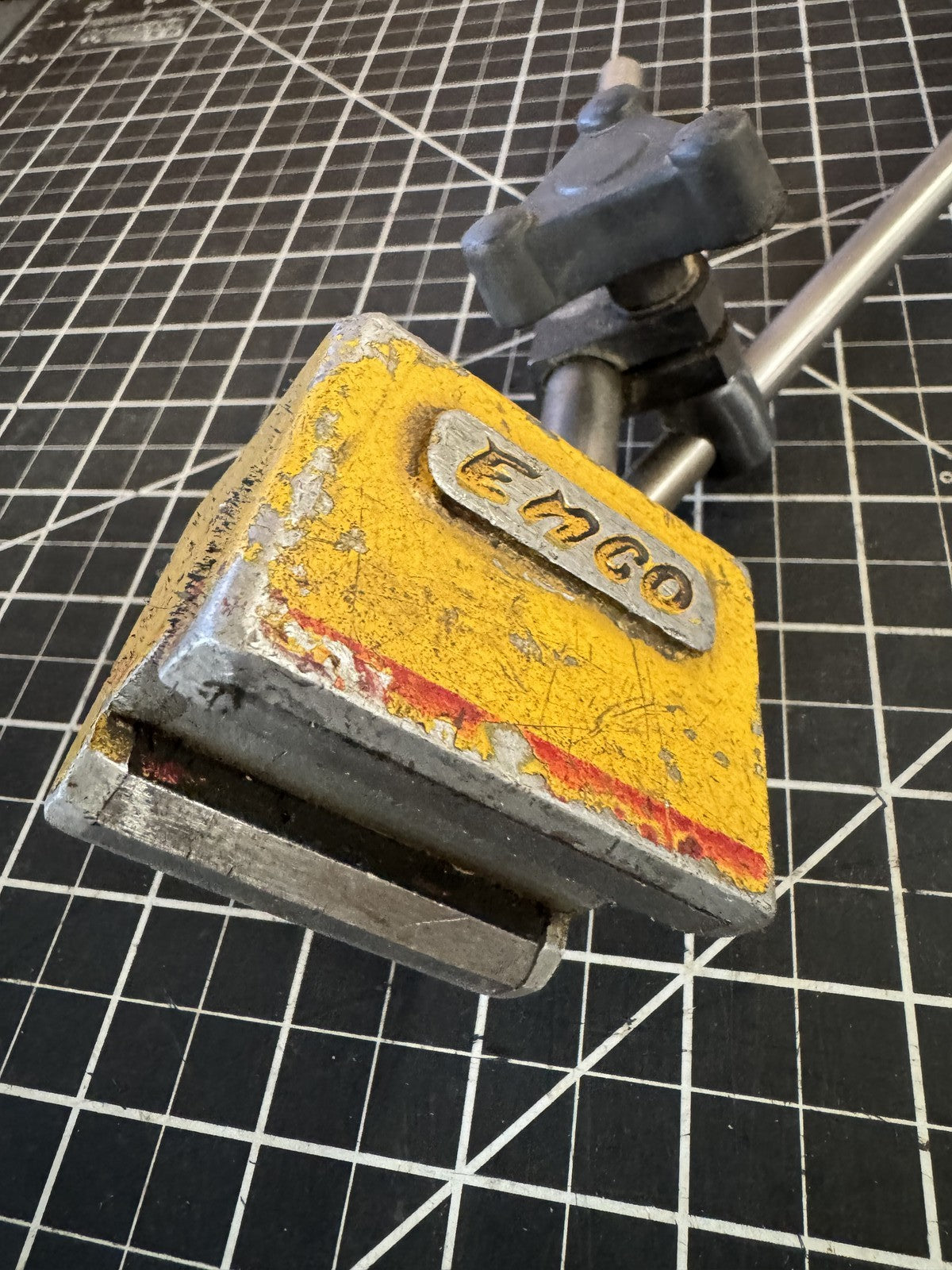 Vintage B.C. Ames Co. Model 104 Dial Indicator 1/1000” on ENCO Magnetic Base USA