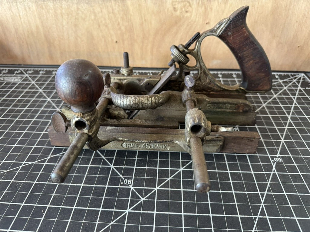 Antique Stanley No. 45 Combination Plane – Stanley Rule & Level Co. – Pat. 1884