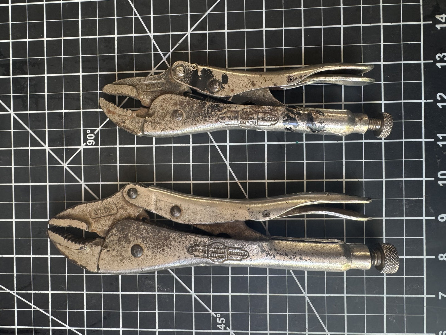 Lot of 2 Vintage Petersen Vise-Grip Locking Pliers 7WR & 10WR – USA Made