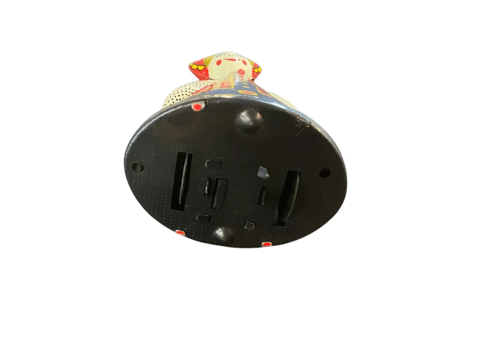 Vintage 1980 Moscow, Wind Up Litho Tin Toy, Russian Olympics. Works! No Key