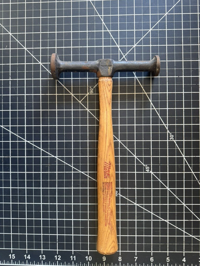 Vintage Fairmount Auto Body Hammer No. 150G – Wood Handle w/ Martin Logo