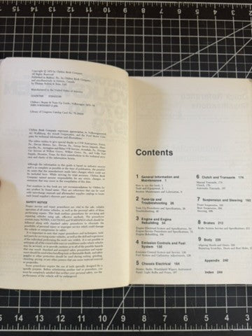 Chilton Volkswagen Repair & Tune-Up Guide 1970–1981 – #6837 Shop Manual