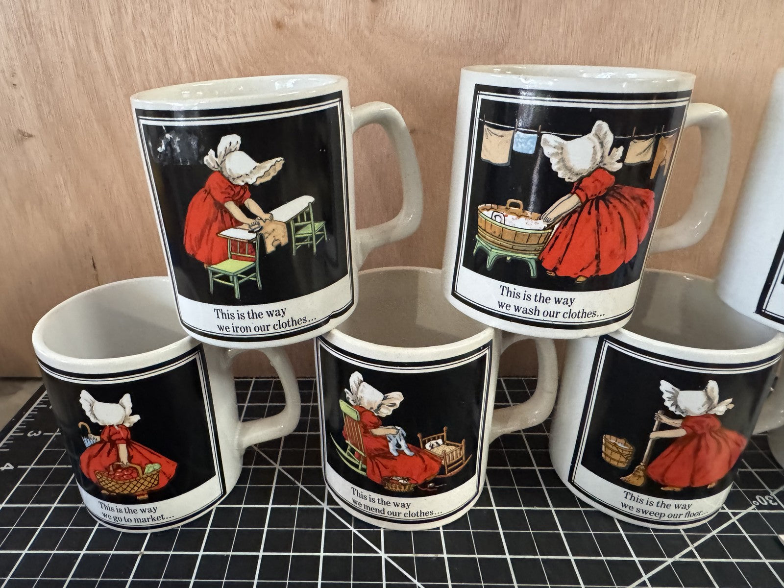 1905 Mulberry Bush Rhyme “This is the Way” Lot – Mugs, Prints & Postcards