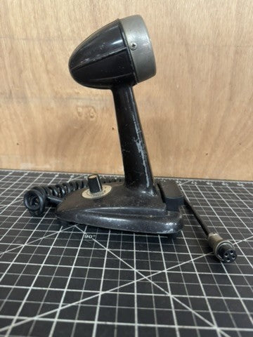 Vintage 1950s Realistic Black Desktop Microphone – Art Deco MCM – HAM/CB