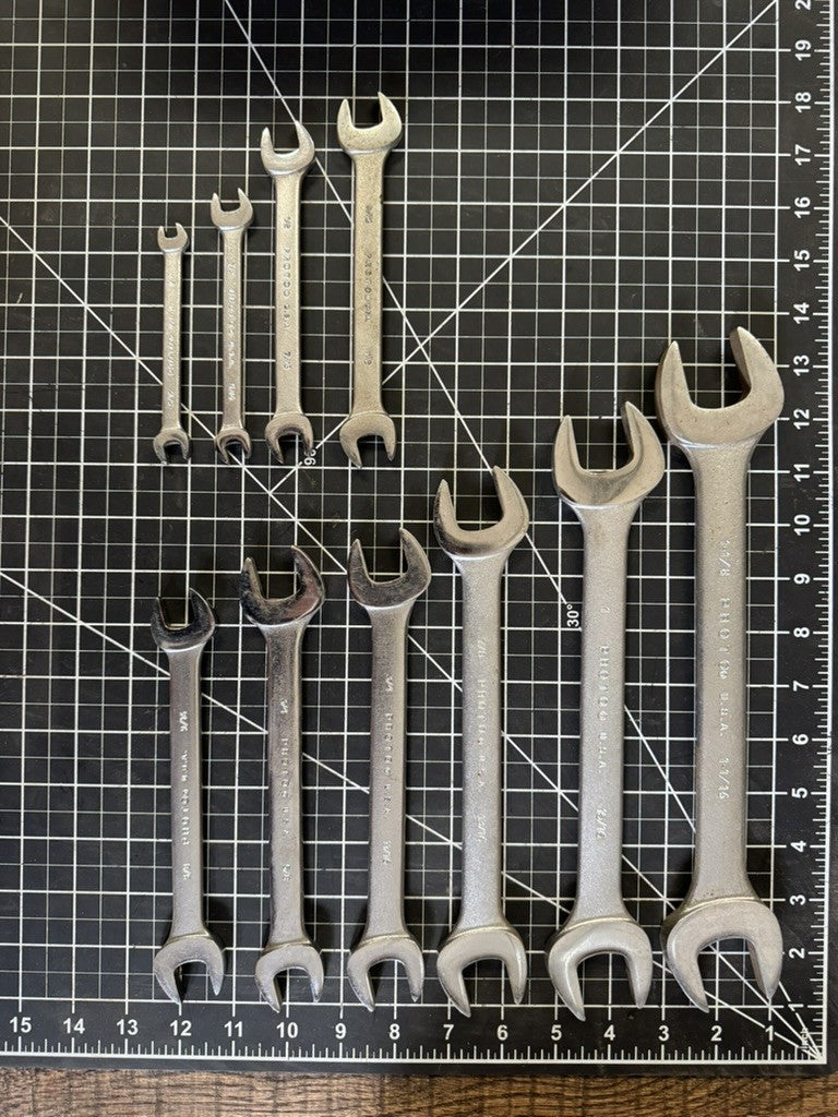 Proto Professional USA 10pc Double Open End Wrench Set – Offset, SAE Sizes
