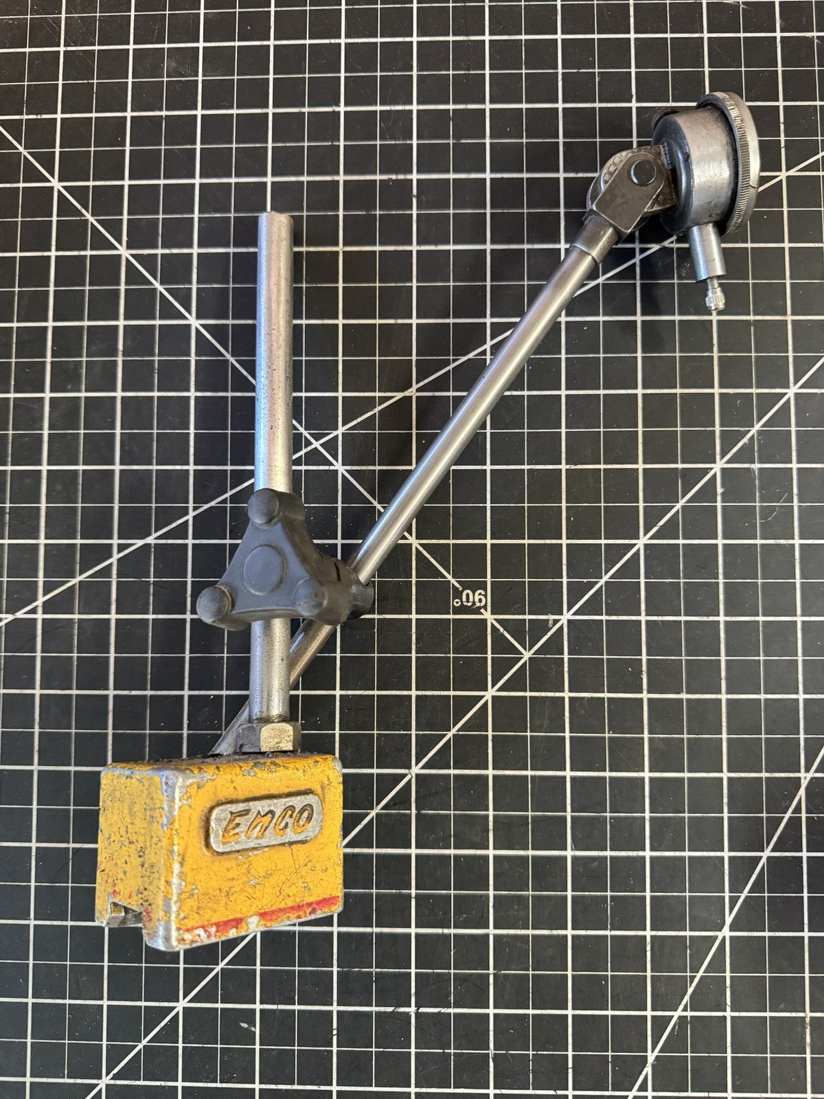 Vintage B.C. Ames Co. Model 104 Dial Indicator 1/1000” on ENCO Magnetic Base USA