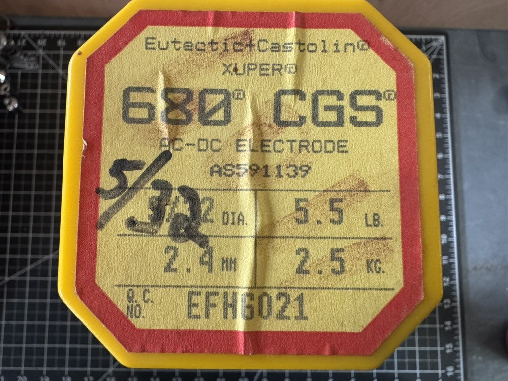 Autectic Xuper 680CGS 5/32” High Strength Alloy Electrodes – 5.5 lb, QC EFH6021